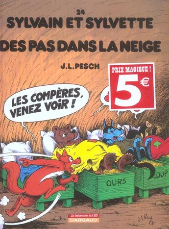 Couverture du livre « Sylvain et Sylvette T.24 ; des pas dans la neige » de Jean-Louis Pesch aux éditions Dargaud