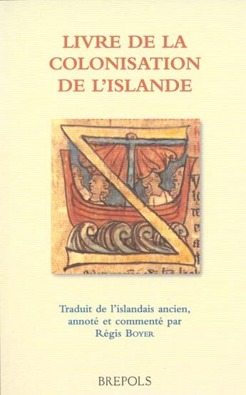 Couverture du livre « Livre de la colonisation de l'Islande » de Régis Boyer aux éditions Brepols