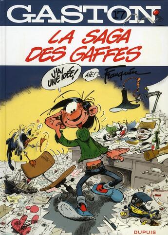 Couverture du livre « Gaston Tome 17 : la saga des gaffes » de Jidehem et Andre Franquin aux éditions Dupuis
