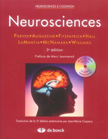 Couverture du livre « Neurosciences (3e édition) » de Purves aux éditions De Boeck Superieur