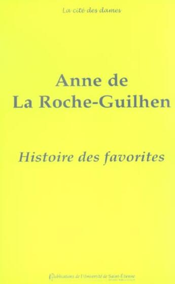 Couverture du livre « Histoire des favorites » de Els Hohne aux éditions Pu De Saint Etienne