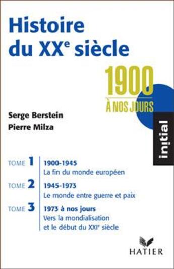 Couverture du livre « Coffret 3 histoire 20eme (édition 2005) » de Berstein S G Milza P Gaut aux éditions Hatier