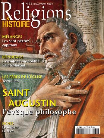 Couverture du livre « Religions et histoire N.33 ; saint Augustin, l'évêque philosophe » de Religions Et Hstoire aux éditions Religions Et Histoire