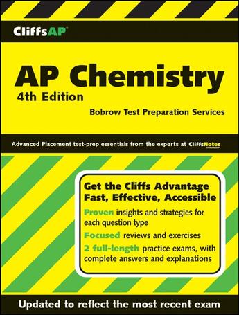 Couverture du livre « CliffsAP Chemistry, 4th Edition » de Bobrow Test Preparation Services Amy aux éditions Houghton Mifflin Harcourt
