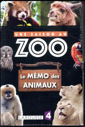 Couverture du livre « Une saison au zoo ; le mémo des animaux » de  aux éditions Larousse