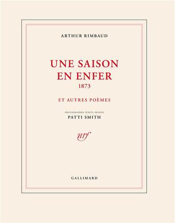 Couverture du livre « Une saison en enfer » de Arthur Rimbaud et Patti Smith aux éditions Gallimard