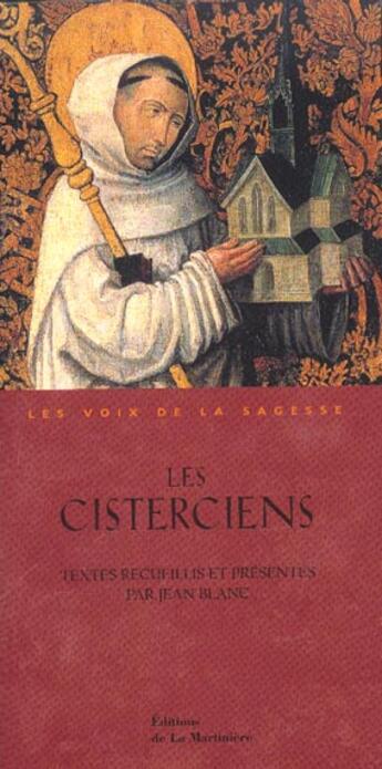 Couverture du livre « Paroles de cisterciens » de Jan Blanc aux éditions La Martiniere