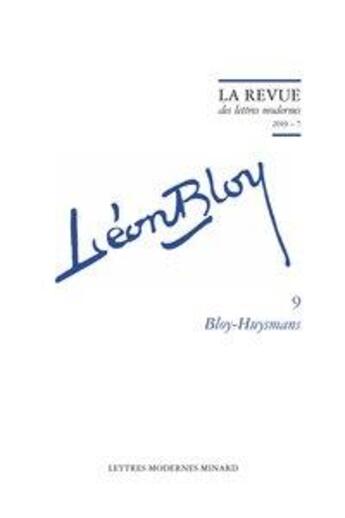 Couverture du livre « Bloy-huysmans 2019 - 7 » de  aux éditions Classiques Garnier