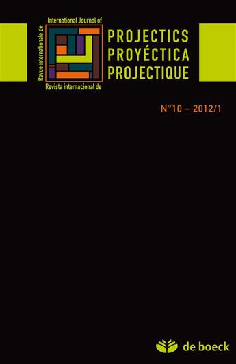 Couverture du livre « Revue projectique N.10 » de Projectique aux éditions De Boeck Superieur