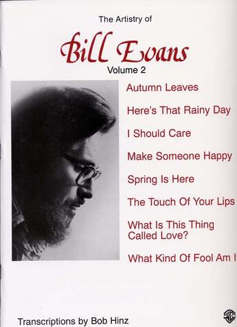 Couverture du livre « Artistry of bill evans t.2 ; piano » de  aux éditions Livre Ouvert