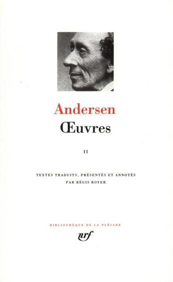 Couverture du livre « Oeuvres Tome 2 » de Hans Christian Andersen aux éditions Gallimard