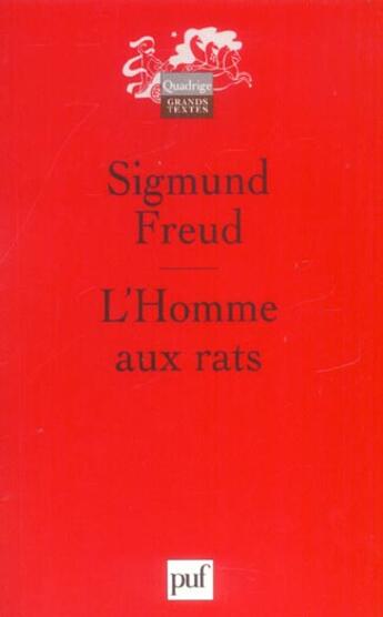 Couverture du livre « L'homme aux rats - remarques sur un cas de nevrose de contrainte. traduit de l'allemand par pierre c » de Sigmund Freud aux éditions Puf