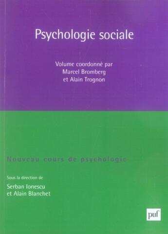 Couverture du livre « Psychologie sociale » de Bromberg Marcel / Tr aux éditions Puf