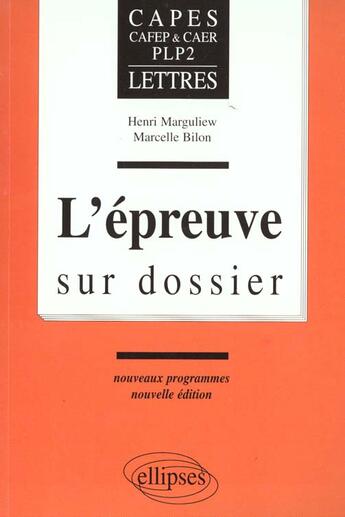 Couverture du livre « =>nouv.ed.9782729825904/ bilon » de Marguliew Bilon aux éditions Ellipses