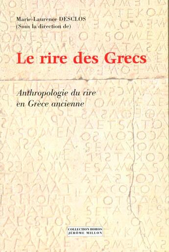 Couverture du livre « Le rire des grecs » de  aux éditions Millon