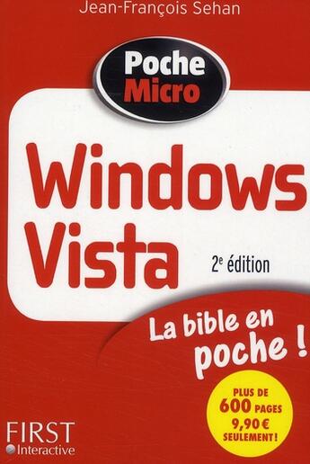 Couverture du livre « Windows Vista (2e édition) » de Jean-Francois Sehan aux éditions First Interactive