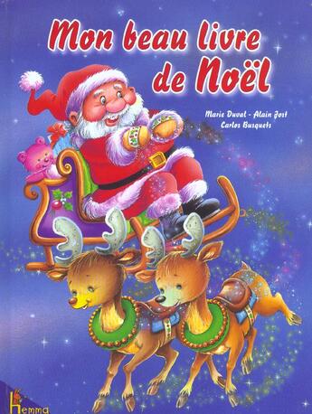 Couverture du livre « Mon beau livre de noël » de Marie Duval aux éditions Hemma