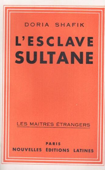 Couverture du livre « L'Esclave Sultane » de Shafik Doria aux éditions Nel