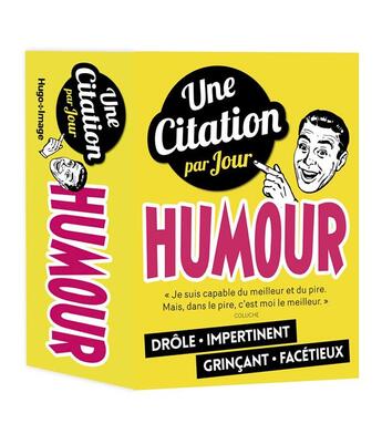 Couverture du livre « Une citation d'humour par jour (édition 2019) » de  aux éditions Hugo Image