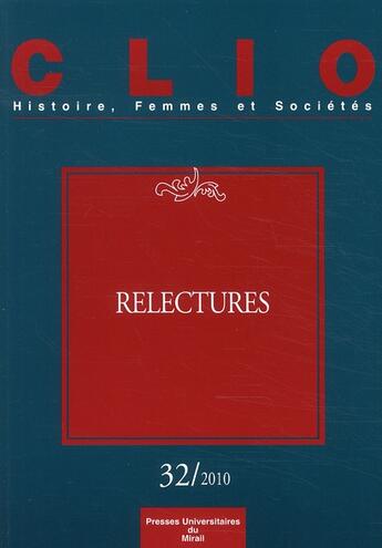 Couverture du livre « REVUE CLIO n.32 ; relectures » de  aux éditions Pu Du Midi