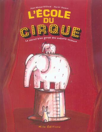 Couverture du livre « L'école du cirque » de Jean-Michel Billioud aux éditions Mila