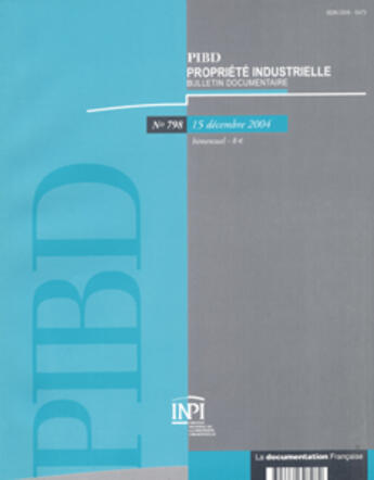 Couverture du livre « Textes officiels. doctrine. jurisprudence (pibd n.798 15 decembre 2004 » de  aux éditions Documentation Francaise