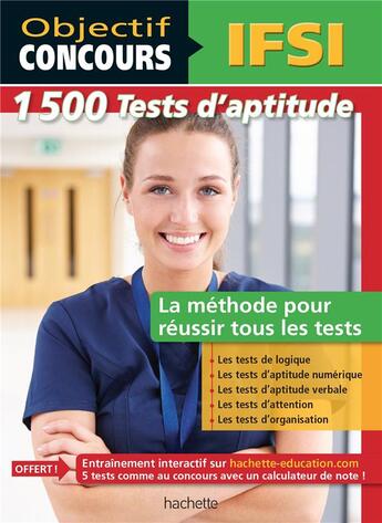 Couverture du livre « 1500 tests d'aptitude, concours IFSI » de  aux éditions Hachette Education