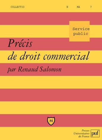 Couverture du livre « Précis de droit commercial » de Renaud Salomon aux éditions Puf