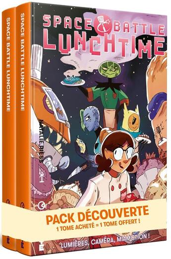 Couverture du livre « Space battle lunchtime : Tome 1 et Tome 2 » de Natalie Riess aux éditions Kinaye