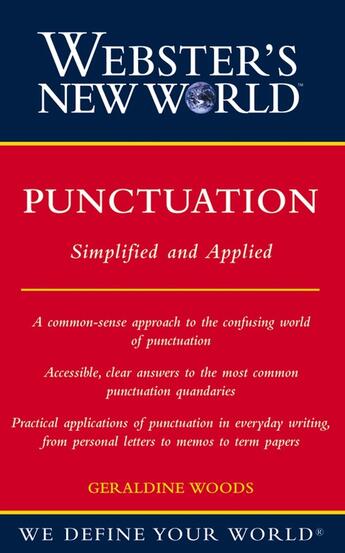 Couverture du livre « Webster's New World Punctuation » de Geraldine Woods aux éditions Houghton Mifflin Harcourt