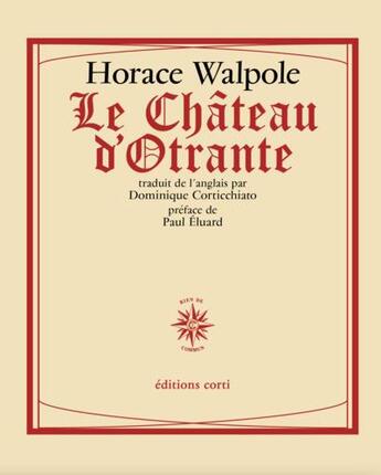 Couverture du livre « Le château d'Otrante » de Horace Walpole aux éditions Corti