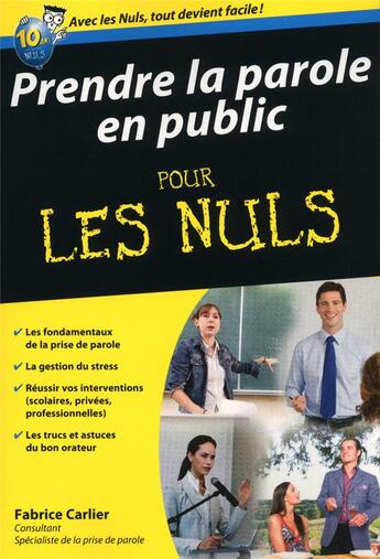 Couverture du livre « Prendre la parole en public » de Fabrice Carlier aux éditions First