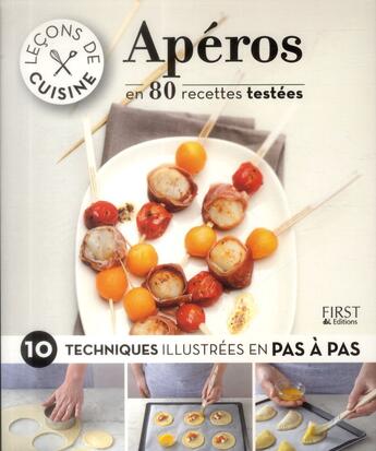 Couverture du livre « Leçons de cuisine ; apéros » de  aux éditions First