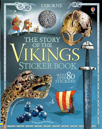 Couverture du livre « The story of the vikings ; sticker book » de Megan Cullis aux éditions Usborne