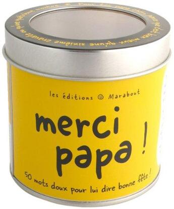 Couverture du livre « Merci papa » de  aux éditions Marabout