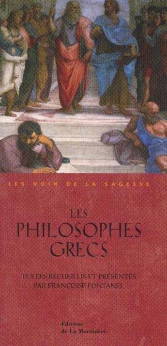 Couverture du livre « Les Philosophes Grecs » de Francois Icher aux éditions La Martiniere