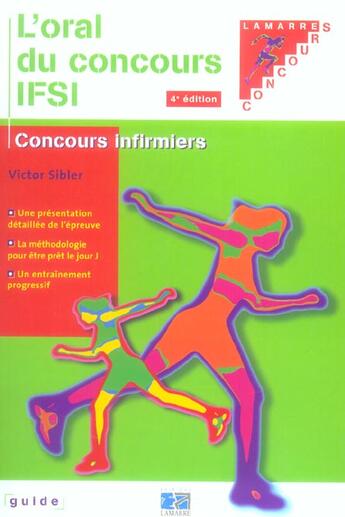 Couverture du livre « L oral du concours ifsi 4eme edition » de Sibler aux éditions Lamarre