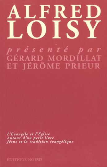 Couverture du livre « L'Evangile Et L'Eglise » de Loisy et Modillat aux éditions Agnes Vienot