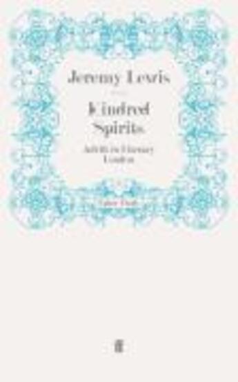 Couverture du livre « Kindred Spirits » de Jeremy Lewis aux éditions Faber And Faber Digital