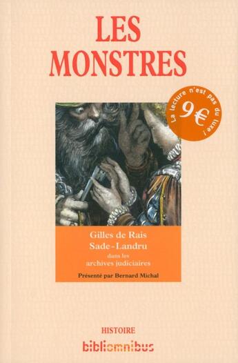 Couverture du livre « Les monstres » de Bernard Michal aux éditions Omnibus