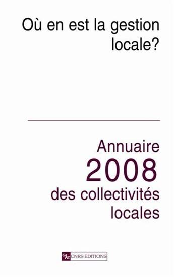Couverture du livre « Annuaire 2008 des collectivités locales » de Marcou/Wollmann aux éditions Cnrs