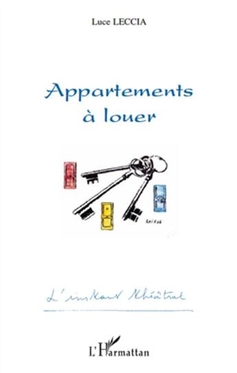 Couverture du livre « Appartements à louer » de Luce Leccia aux éditions L'harmattan