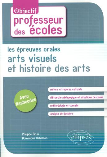 Couverture du livre « Les epreuves orales d'arts visuels et histoire des arts » de Brun/Habellion aux éditions Ellipses
