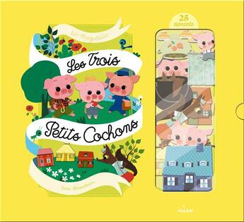 Couverture du livre « Les trois petits cochons » de Lucie Brunellière aux éditions Milan