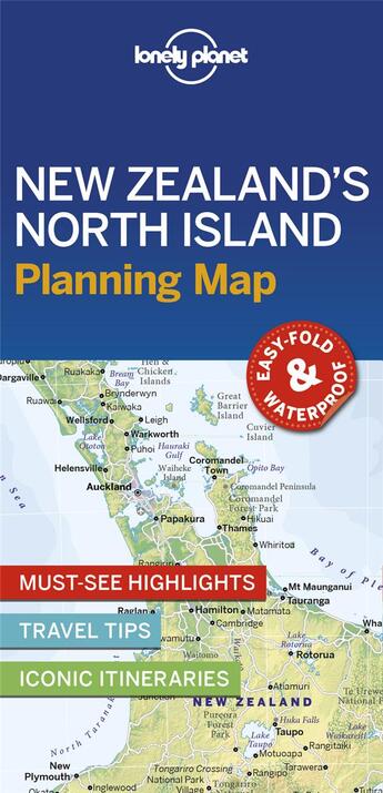 Couverture du livre « New zealand's north island planning map 1ed -anglais- » de  aux éditions Lonely Planet France