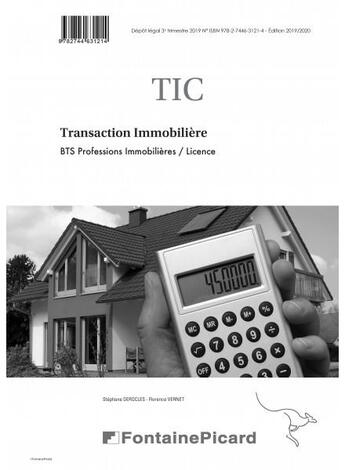 Couverture du livre « Transaction immobilière ; BTS professions immobilières, licence ; corrigé » de Stephane Derocles et Florence Vernet aux éditions Fontaine Picard