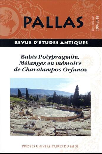 Couverture du livre « Revue Pallas » de De Cremoux Anne/Fran aux éditions Pu Du Mirail