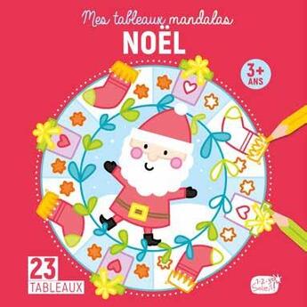 Couverture du livre « Mes tableaux en mandalas - noel » de Idees Book Creations aux éditions 1 2 3 Soleil