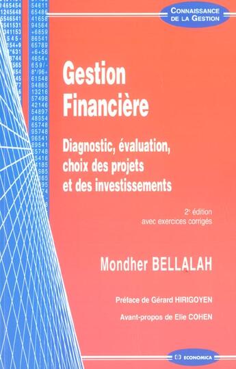 Couverture du livre « GESTION FINANCIERE, 2E ED. (2e édition) » de Bellalah/Mondher aux éditions Economica