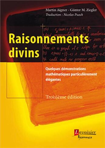 Couverture du livre « Raisonnements divins (3e édition) » de Martin Aigner et Gunter M. Ziegler aux éditions Springer